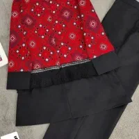 مانتو شلوار بهاره طرح سنتی سایز ۴۴
