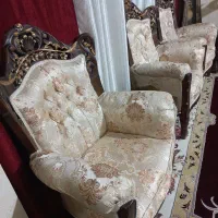 مبل سلطنتی ۹ نفره چوب گردو|مبلمان خانگی و میز عسلی|نسیم‌شهر, |دیوار