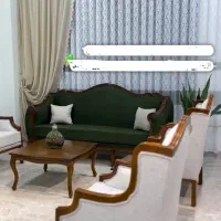 پرده عرض دوخته شده ۶ متری  با دوتا والان فرانسوی