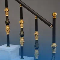 نرده استیل استاتیک مشکی(تمام چک)نرده آلومینیوم