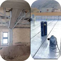 نصب ایزوگام قیر گونی ، و نصب لوله کشی آب فاضلاب