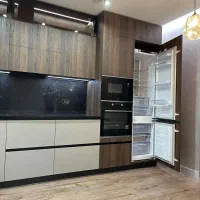 کابینت طرح چوب و سفید سوپر مات کد سفید۱۴|مصالح و تجهیزات ساختمان|اردبیل, |دیوار