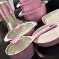 سرویس قابلمه ۱۷ پارچه چدن گرانیت نو