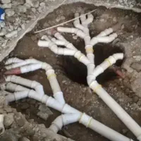 لوله کشی فاضلاب به اگوی شهری تعمیرات داخل منزل