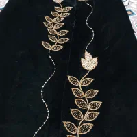 مانتو مخمل منجوق دوری شده|لباس|دهدشت, |دیوار