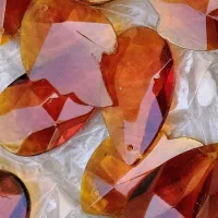 دانه  گوی اویز کریستال گل چینی ترانس درایور لوستر