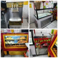 دستگاه بستنی قیفی درحد و سه عدد یخچال بستنی فروشی