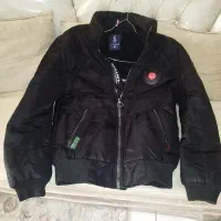 کاپشن پسرانه سایز لارج در حد نو  مشکی بهمراه کلاه
