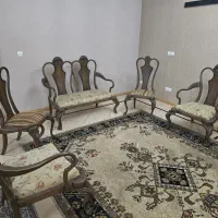 مبلمان تمام چوب گردو|مبلمان خانگی و میز عسلی|اصفهان, شهرستان|دیوار