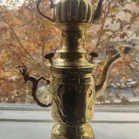 سماور زغالی شکاری همراه باقوری انتیک|کلکسیون اشیاء عتیقه|تهران, دربند|دیوار