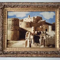 تابلو فرش دستباف نقش برجسته ارگ بم