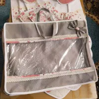 دوخت سرویس آشپزخانه دست دوز شیک و باتنوع زیاد|سفره، حوله، دستمال آشپزخانه|میبد, |دیوار