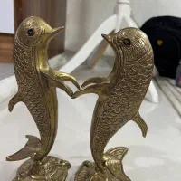 مجسمه برنز دلفین و فیل