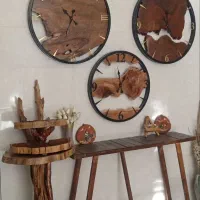 ساعت چوبی مدل روستیک