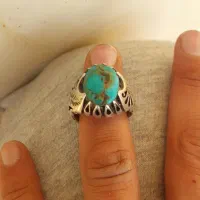 انگشتر تقره دست ساز فیروزه نیشابور