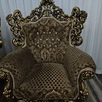 مبل سلطنتی ۷ نفره سنگین کار چوب گردو