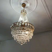 ۲ تا لوستر کریستال برنز