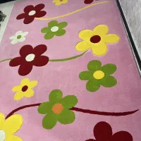 فرش فانتزی صورتی ۶ متری و فرش کناره ماشینی ۴ در ۱|فرش|کرمانشاه, |دیوار