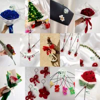 باکس گل و اکسسوری یلدایی ، درختچه کریسمس ،جاسوئیچی