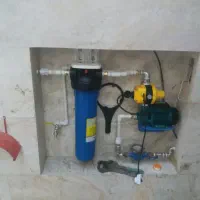 تعمیر پمپ آب و اجرای لوله کشی سرد و گرم نصب مخزن