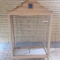 قفس چوبی دست ساز طوطی پرنده