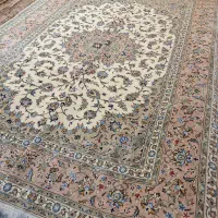 جفت قالی ۹متری کرم گلبهی کاشان دستباف|فرش|تهران, اکباتان|دیوار