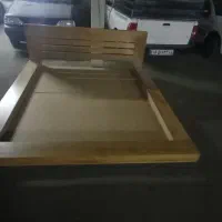 تخت خواب ۲نفره ساخته شده از چوب طبیعی گردو|تخت و سرویس خواب|ری, علایین|دیوار