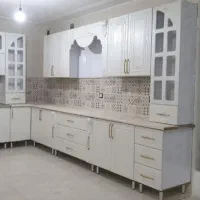 کابینت تمام چوب سرویس کامل شش متر هشت تیکه