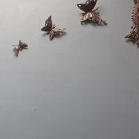 ساعت برنز وپروانه های دیوارکوب برنز|ساعت دیواری و تزئینی|بروجرد, |دیوار