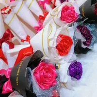 شاخه گل روبانی|گل مصنوعی|برازجان, |دیوار