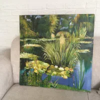 تابلو رنگ روغن ۷۰ در ۷۰ و جاشمعی