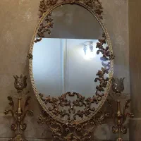 آینه شمعدان همراه با کنسول|بوفه، ویترین، کنسول|شهرضا, |دیوار