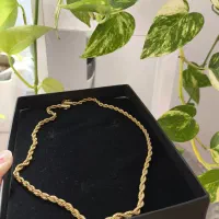 گردنبند طرح طنابی مشابه طلا (رنگ ثابت)|بدلیجات|اردبیل, |دیوار