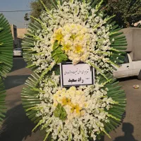 تاج گل ترحیم و افتتاحیه (نمایشگاه بین المللی)|گل و گیاه طبیعی|اسلام‌شهر, باغ فیض|دیوار