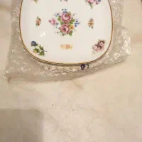 بشقاب شیرینی‌خوری چینی زرین اصل، لبه طلا (تکی)