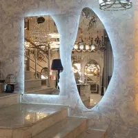 طراحی و تولید انواع آینه های بک لایت و دکوری|آینه|کرمانشاه, |دیوار