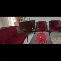 مبلمان ۶ نفره همرا با ناهارخوری ۸ نفره چوب گردو