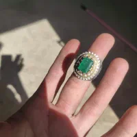 انگشتر زمرد زامبیا معدنی|جواهرات|تربتحیدریه, آسایش|دیوار