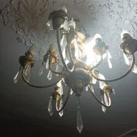 لوستر ۵ شاخه آب طلا کار شده|لوستر و چراغ آویز|تهران, نیلوفر|دیوار