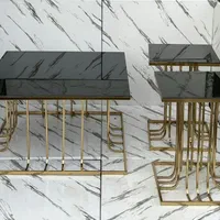 میز عسلی و جلو مبلی پایه فلزی استیل مدل نخلی