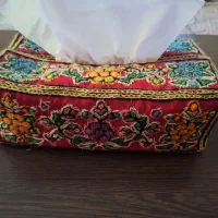 جا دستمال‌کاغذی پته دست دوز