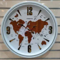 ساعت دیواری سایز بزرگ آرام گرد طرح‌تورنتو جدید|ساعت دیواری و تزئینی|کرمانشاه, |دیوار