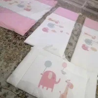 تشک نوزاد،پد دیواره تخت خواب سه تیکه و لحاف کودک