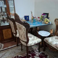 مبل سلطنتی منبت کاری شده ۷نفره + ۴نفره میز غذاخوری