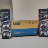 تلویزیون و اسپیکر کاملاً نو، آکبند و پلمپ کارخانه