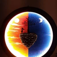 تابلوی نقاشی اکرولیک قطر 45