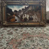 تابلو فرش منظره بزرگ با قاب|تابلو فرش|پرند, فاز ۶|دیوار