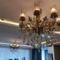 لوستر برنزی|لوستر و چراغ آویز|اراک, |دیوار
