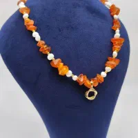 گردنبند کهربا و مروارید