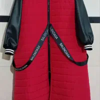 کاپشن آستین چرم.کلاه چرم.داخل کار پشم شیشه بوده